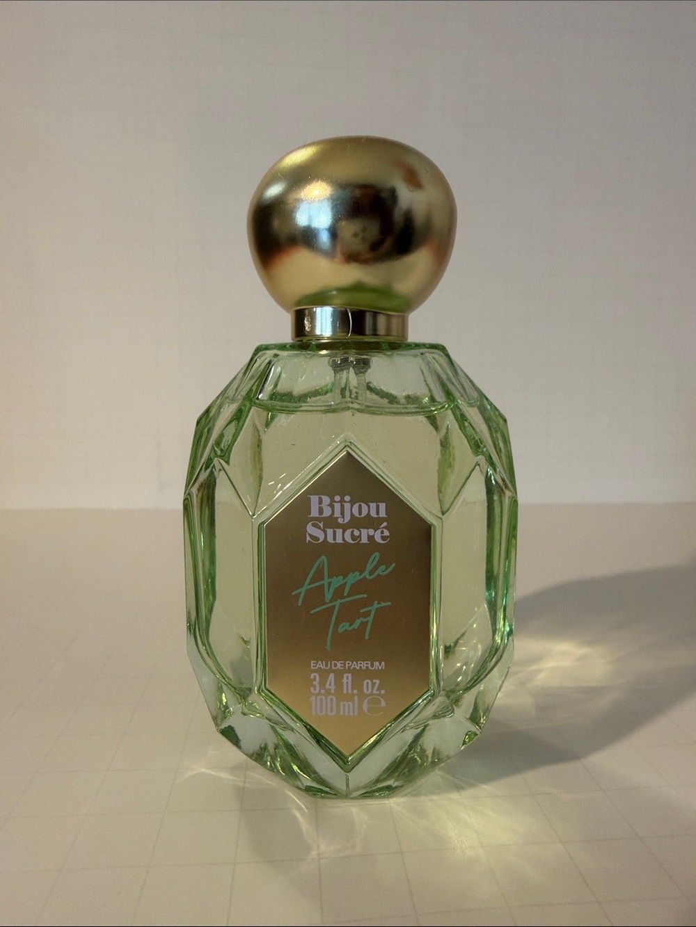 Bijou Sucre Apple Tart EDP Green Glass Perfume Bottle with Gold Cap